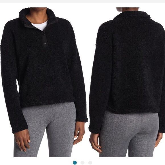 NWT Marika Tyra Faux Fur Teddy. Cropped Sherpa Teddy Black Size Medium - Picture 9 of 10